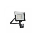 Noctis Lux 4 projektør 30W varm hvid med PIR sensor - Sort, IP44, 230V, 2500lm, RA70 - 141x185x53mm