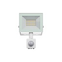 Noctis Lux projektør 20W varm hvid med PIR sensor - 230V, IP44, hvid - 116x174x53mm - 1650lm - RA70