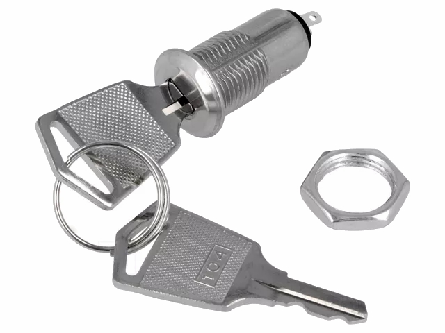 Nøglekontakt - 1P OFF-ON (SPST), Ø12mm