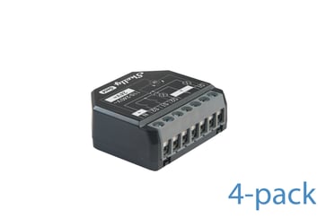 Shelly 2PM Gen4 4-pack - WiFI & Zigbee relæ/jalousi, 2 kanaler med effektmåling (24VDC/230VAC)