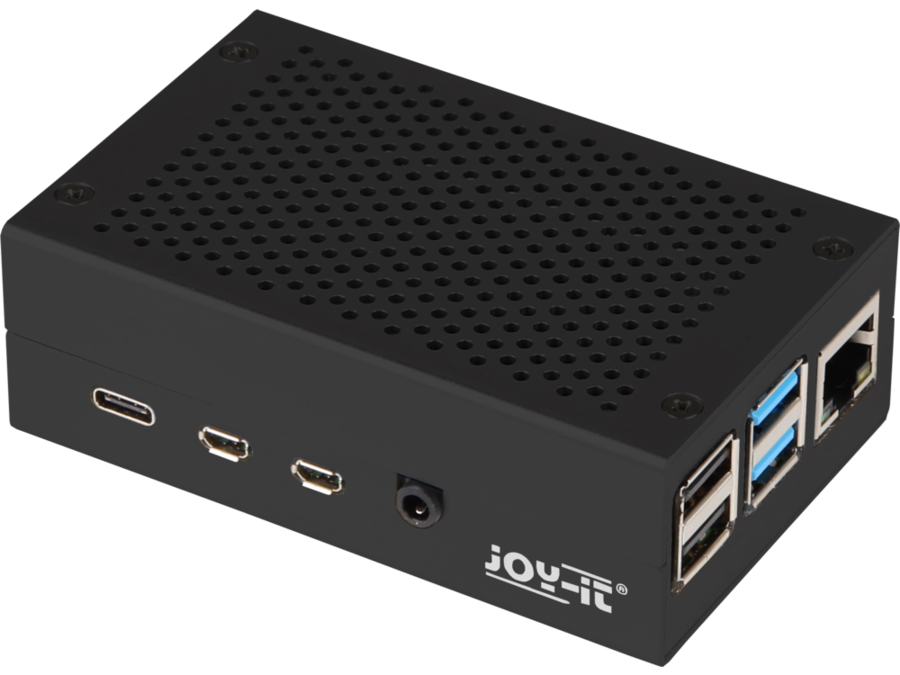 Kabinet til Raspberry Pi 4 B - Ventilationshuller, Alu, Sort