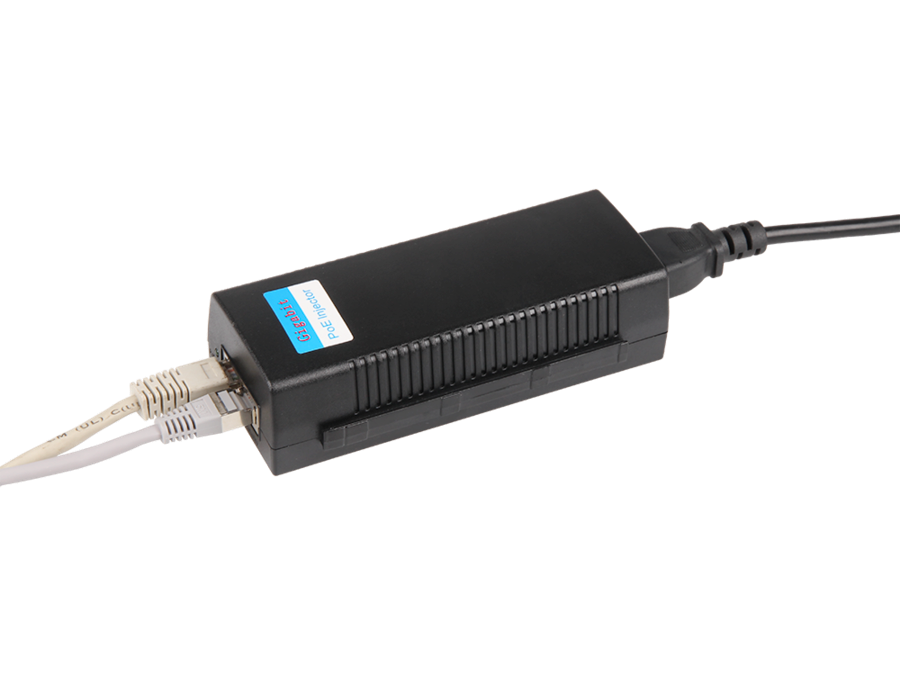 PoE Injektor 10/100/1000Mbps, IEEE802.3af/at