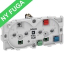 Fuga dob. EDB stikkontakt 2-pol m/jord og LED 2m