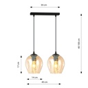 Istar 2 Sort/Rav pendellampe - Ø14 cm, E27, 230V, uden lyskilde