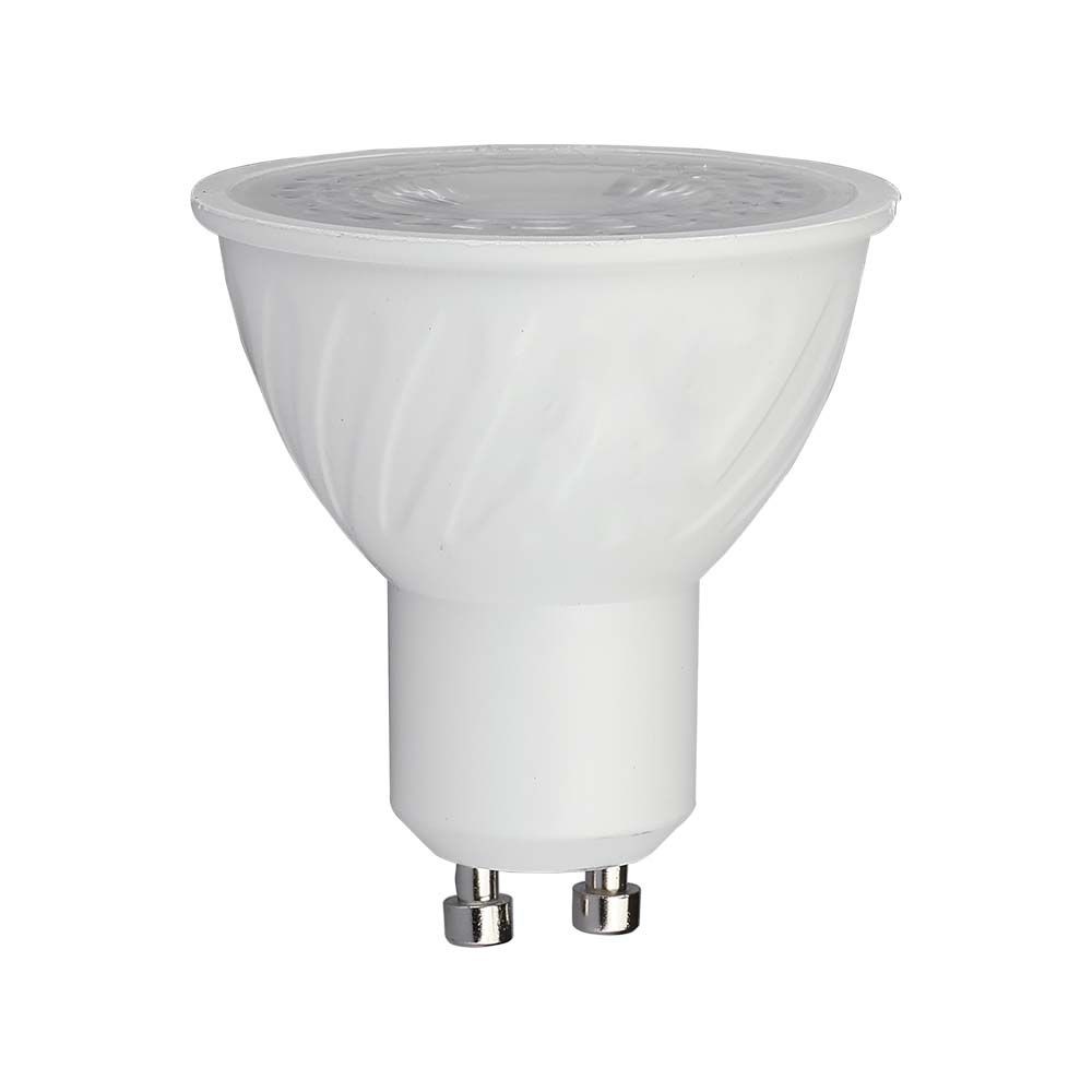 Plastik Spotlight med Linse, Samsung Chip, 6W GU10, 4000K, 445lm, RA80, 5 års garanti
