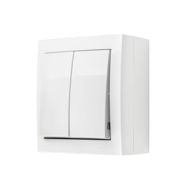 Simon X4 Kroneafbryder, 10 AX, 250 V~, skruefiksering, hvid