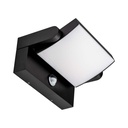 17W LED Væglampe med Sensor, 3000K, Sort, IP65 - Udendørs væglampe med bevægelsessensor og høj lysstyrke.
