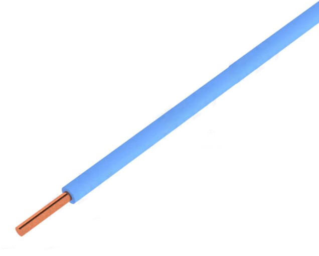 Inst. ledning - 1 x 2,5mm² PVC, H07V-U, BLÅ (metervare)