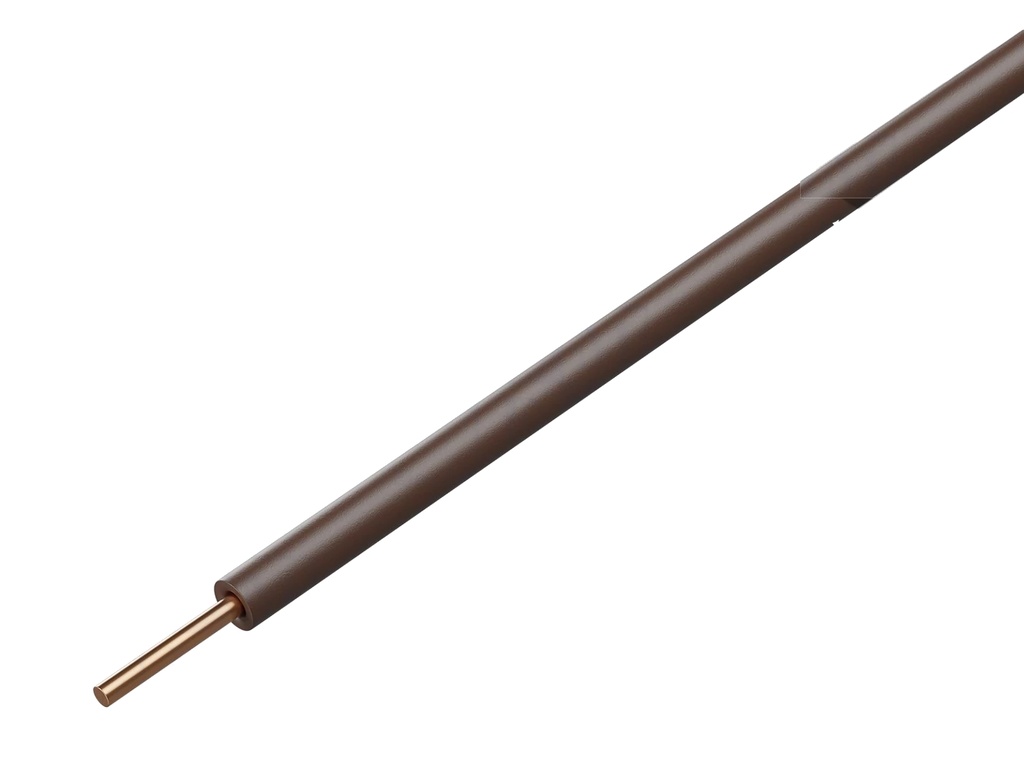 Inst. ledning - 1 x 2,5mm² PVC, H07V-U, BRUN (metervare)