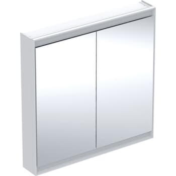 GEBERIT ONE spejlskab 900x900mm m/lys 2låger aluminium pulverlak
