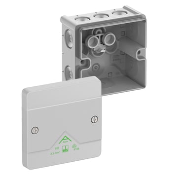 Forgreningsdåse Abox 025-L 87X87x52mm grå IP66