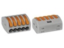 Klemmemuffe - 5 x 0,2-2,5mm², til inst.ledn., Grå