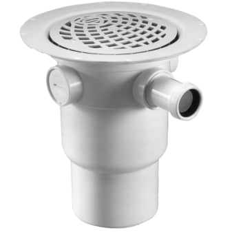 Purus loke gulvafløb t. vinyl lodret 75/110 med hv ø150 mm rist