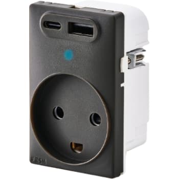 FESH SWITCH Curveline Stikudtag 2 x USB 1,5 m/j - Koksgrå