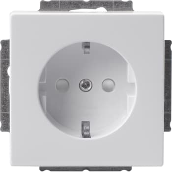 Stikkontakt ENKELT (semi-komplet) 16A 1M Hvid