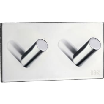 Smedbo beslagsboden selvklæbende dobbelt krog, krom 