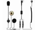 Motorcykel PMR headset m. PPT og 2 pin Kenwood stik