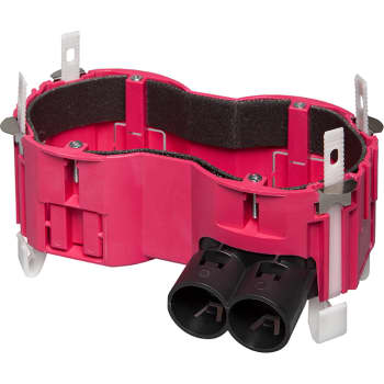 Brandtæt og halogenfri forfradåse med rørtud (2x Ø16-20 mm) 2 moduler