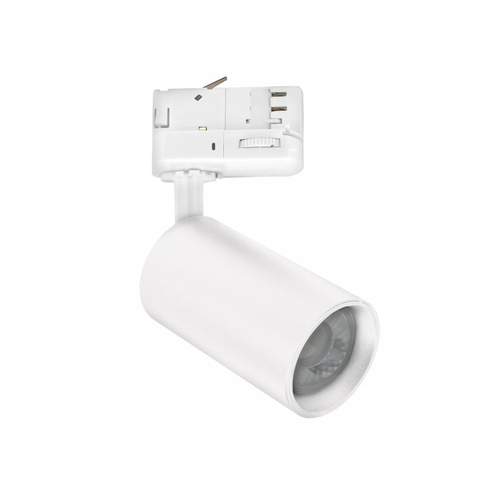 Dim to warm GU10 skinnespot inkl. 6W pære, hvid, 3-faset skinne med 230V input