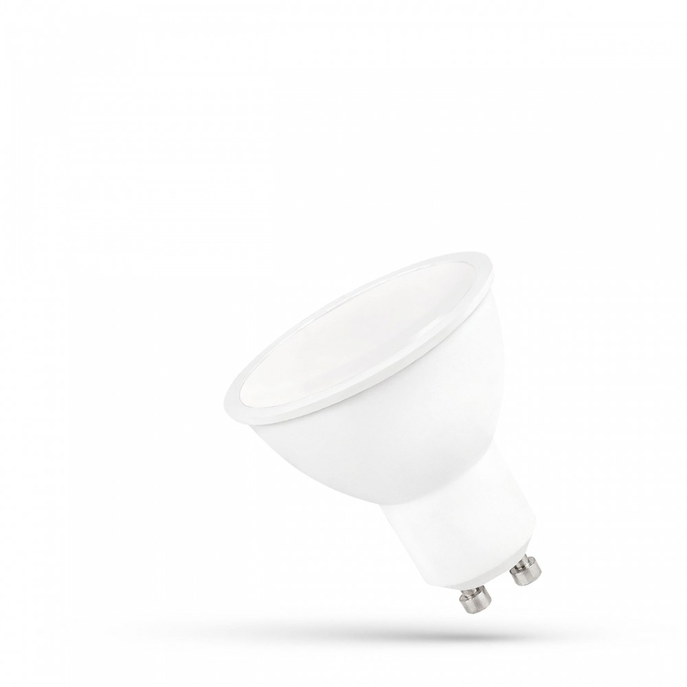 Spectrum LED 9W GU10 Pære - Kold Hvid, Mælkehvid Hætte, 230V Input, 700lm, RA80