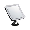 3,2W LED Spejllampe med Sort Hus og 3xAA Batteri - Perfekt til Badeværelset - 16,2x19,2cm