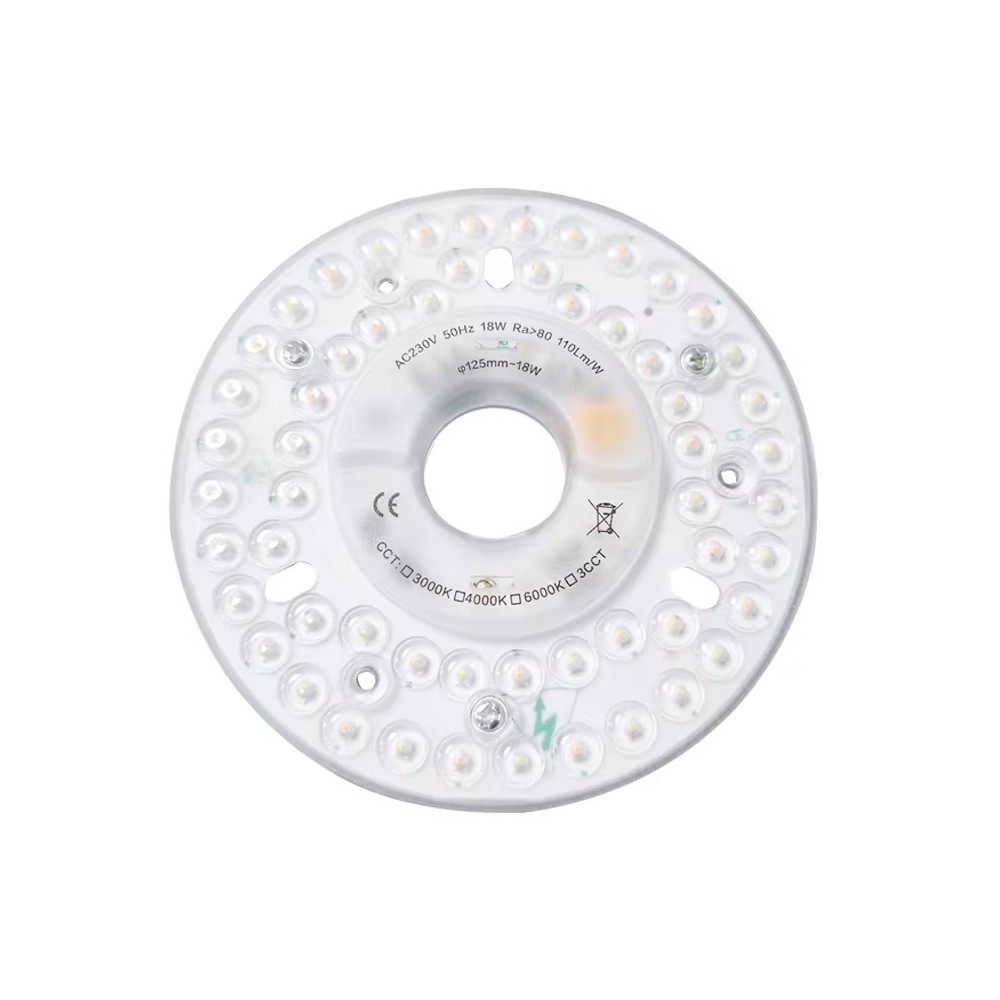 18W dæmpbar LED indsats med linser, flicker free - Erstat G24, cirkelrør og kompaktrør - Ø13 cm - 230V - RA80 - 1900lm