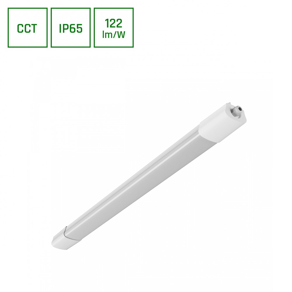 Spectrum Limea Select LED-armatur 600mm 18W - 3CCT, 230V, 120°, IP65, hvid - Industriel LED-belysning
