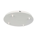 Stål Baldakin - Mat Hvid, Diameter 300mm, Højde 25mm, 5 Huller
