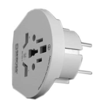 Skross rejseadapter hvid (Danmark til Europa)