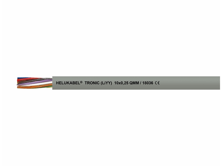 Multikabel - 3x0,5mm² trådet Ø4,9mm, Grå (metervare)
