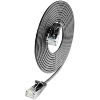 Patchkabel SLIM U/UTP skærmet Kat.6 0,5M PVC Ø3,8mm sort