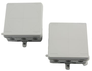 Forgreningsdåse 12 udtag 4-pak grå