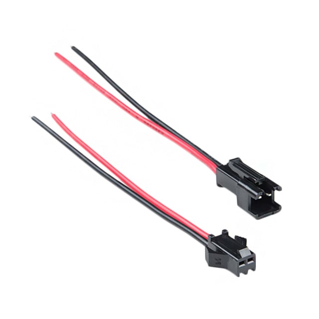 Ledning-til-ledning stiksæt - JST SM 2pol, på ledn. (2x10cm)
