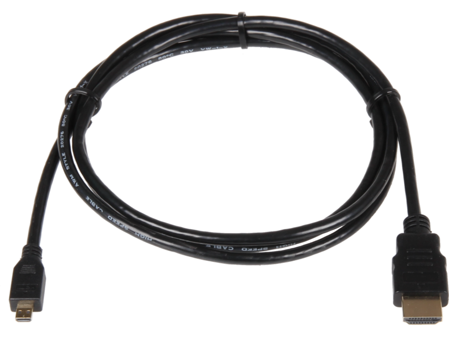HDMI 2.0 kabel - HDMI (A) han > micro (D) han, Sort (1,8m)