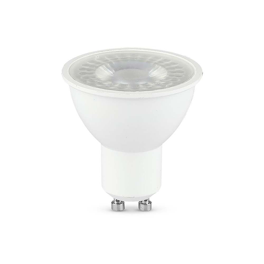 7,5W GU10 Plast Spotlight - Koldhvidt lys (6500K), 38 graders spredning