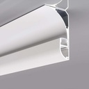 Monteringskit til LED-strips - Sølv Hus, Diffuser - 2000x60x36mm