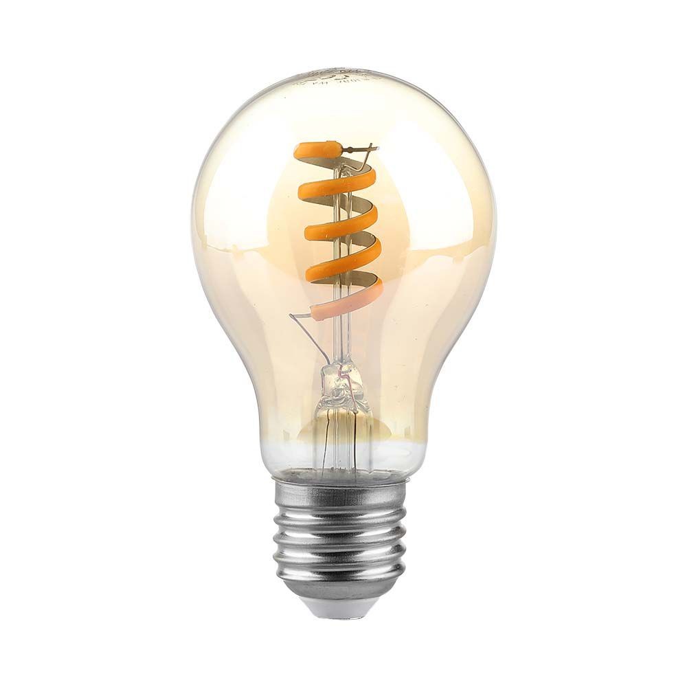Vt-2154 LED pære 4W - spiral kultråds, amber, 1800K - E27 stor fatning, 220lm, RA80