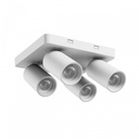 Madara Loftslampe i Hvid til 4 GU10 Pærer - IP20, 230V - 220x220x134mm