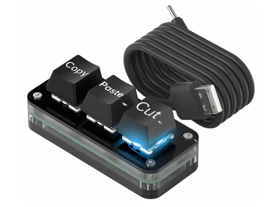 USB ministastatur - 3 taster (copy, paste, cut)
