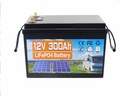 LiFePO4 batteri - 12V 300Ah, indbygget BMS incl. 230V lader
