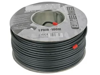 DMX kabel - 2 x 0,25mm², 110ohm, skærmet, Sort (metervare)