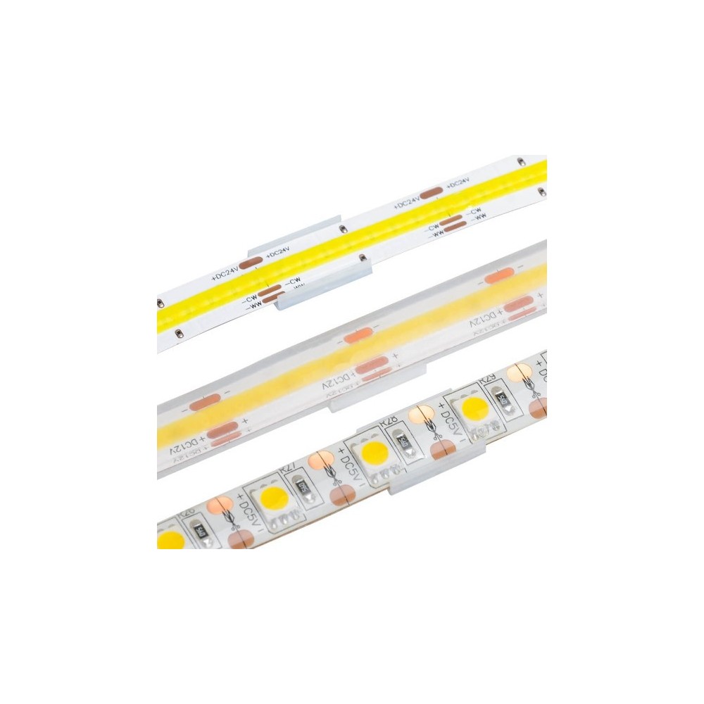 20 stk. skjulte monteringsklips til LED strip - 10mm, passer til IP20 strips - Pakke med 20 stk. monteringsklips til LED strips - 10mm - Passer til IP20 strips