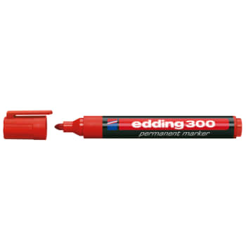 edding permanent marker e-300, rund spids, 1,5-3 mm, rød