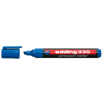 edding permanent marker e-330, skrå spids, 1-5 mm, blå