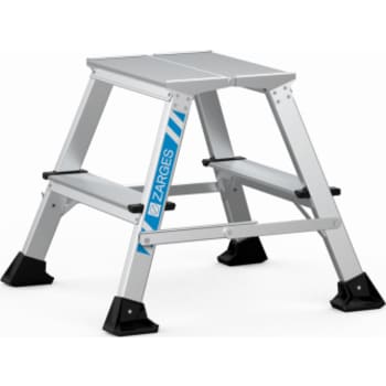 Zarges trappestige XLSTEP P, eloxeret, smal, 2 trin/0,49 m