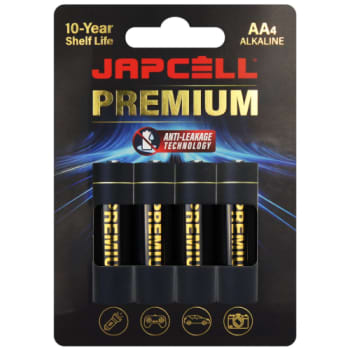 Japcell Premium alkaline AA/LR06 batteri, 4 stk.