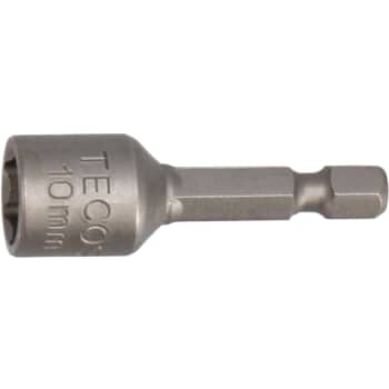 Tecos magnettop, udvendig 6-kant 1/4", 10,0 x 45 mm