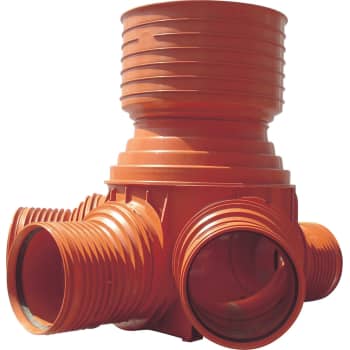 Uponor 110 x 425 mm TP2-brønd, glat, højre/venstre tilløb