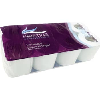 Pristine toiletpapir, classic, 2-lags, hvid, 8 ruller