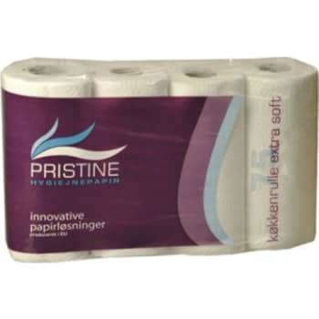 Pristine køkkenrulle, ekstra soft, 2-lags, hvid, 4 rl